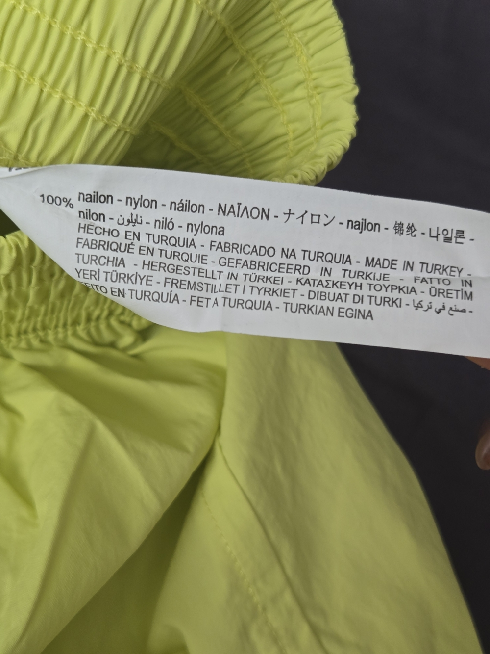 Bershka Neon Yellow Stretch Elastic String High Rise Board Shorts XS - Picture 8 of 10